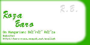 roza baro business card
